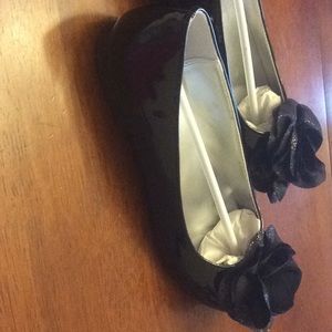 Nina Black Patent Girl Shoes